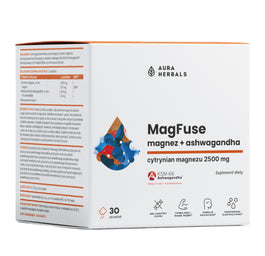 Aura Herbals MagFuse magnez + ashwagandha suplement diety 30 saszetek