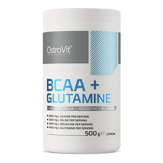 OstroVit BCAA + Glutamine suplement diety Pomarańcza 500g