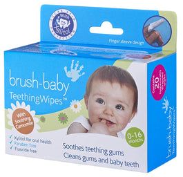 Brush-Baby TeethingWipes gaziki higieniczne z rumiankiem dla dzieci 0-16m 20szt.