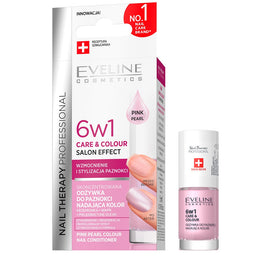 Eveline Cosmetics Nail Therapy Professional 6w1 Care & Colour skoncentrowana odżywka do paznokci nadająca kolor Pink Pearl 5ml