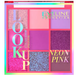 Eveline Cosmetics Look Up paleta 9 cieni do powiek Neon Pink 10.8g