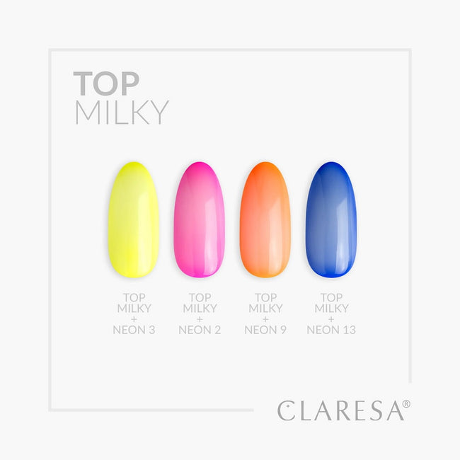 Claresa Top MIlky No Wipe mleczny top hybrydowy 5g