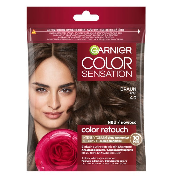 Garnier Color Sensation Color Retouch szampon koloryzujący 4.0 Brąz