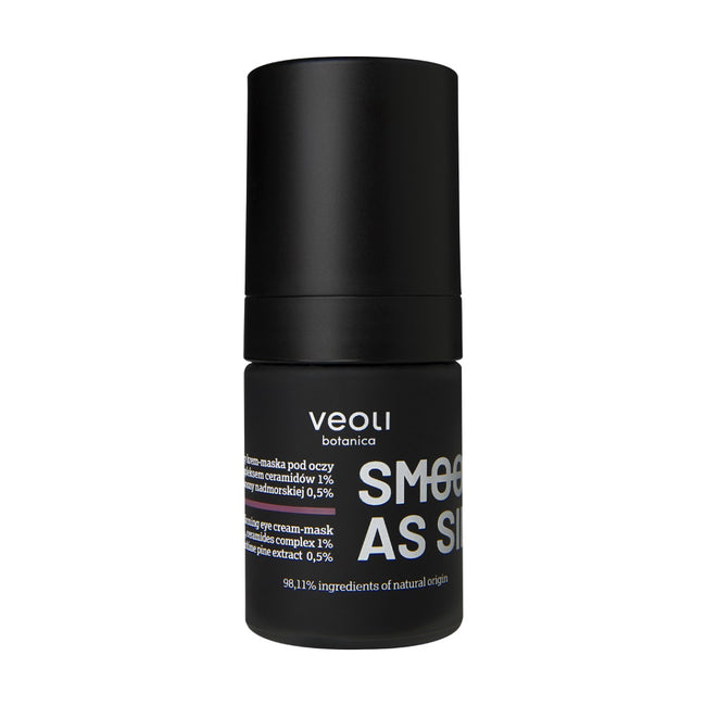 Veoli Botanica Smooth As Silk naprawczo-ujędrniający krem-maska pod oczy z trehalozą 5% kompleksem ceramidów 1% i ekstraktem z sosny nadmorskiej 0.5% 15ml