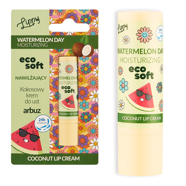 ECOSOFT Lippy Day kokosowy krem do ust Watermelon 4.8g