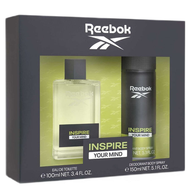 Reebok Inspire Your Mind Men zestaw woda toaletowa spray 100ml + dezodorant spray 150ml