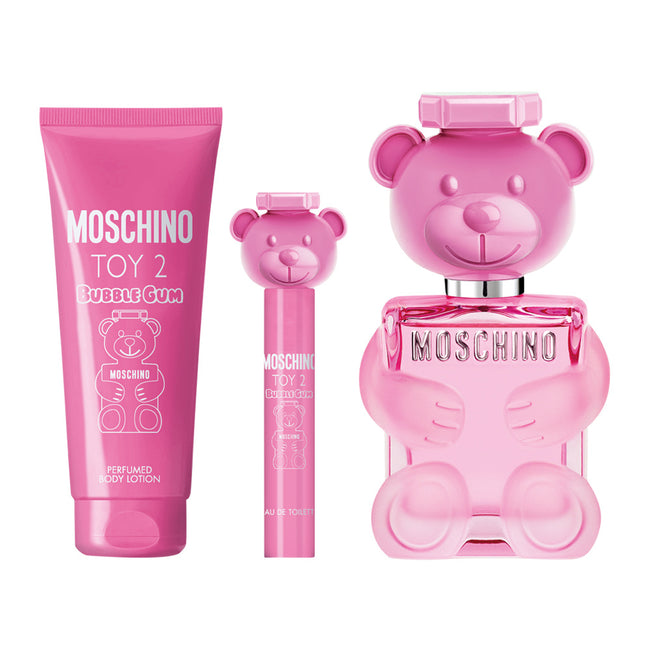 Moschino Toy 2 Bubble Gum zestaw woda toaletowa spray 100ml + balsam do ciała 100ml + woda toaletowa spray 10ml