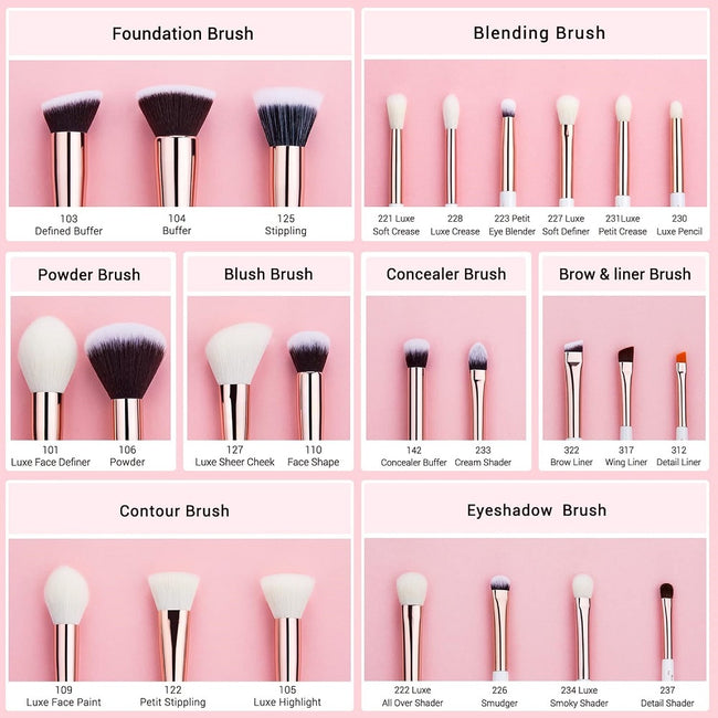 JESSUP Individual Makeup Brush zestaw pędzli do makijażu T215 25szt.