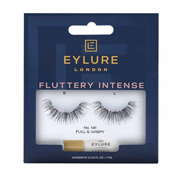 Eylure Fluttery Intense Lashes sztuczne rzęsy z klejem efekt podwójnej objętości No. 141