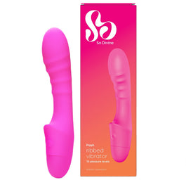 So Divine Pash Ribbed Vibrator żebrowany wibrator punktu G Pink