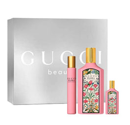 Gucci Flora Gorgeous Gardenia zestaw woda perfumowana spray 100ml + woda perfumowana spray 10ml + miniatura wody perfumowanej 5ml