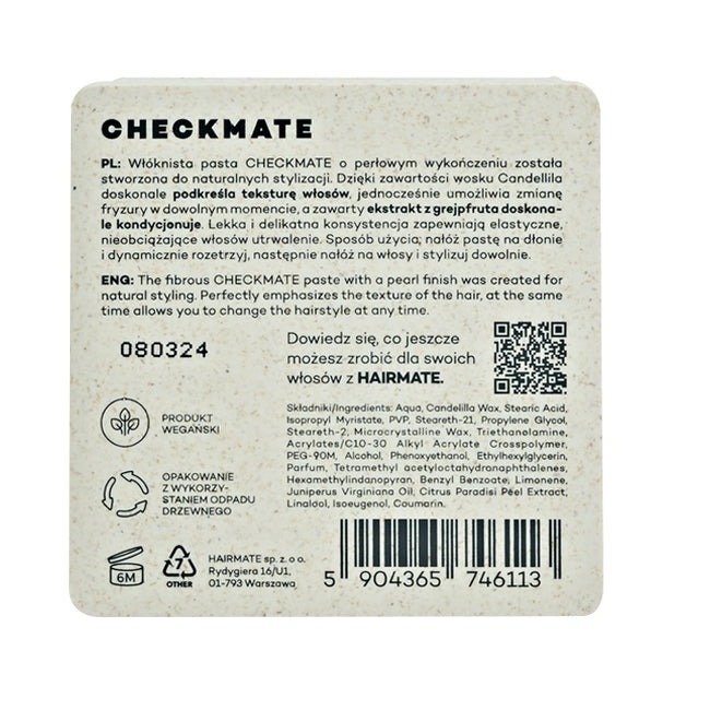 HAIRMATE Checkmate włóknista pasta do włosów 75g