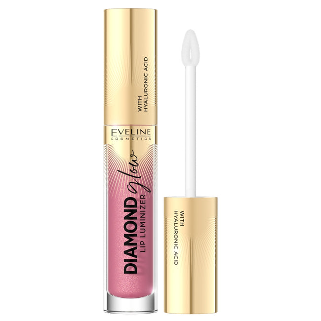 Eveline Cosmetics Diamond Glow Lip Luminizer błyszczyk do ust z kwasem hialuronowym 05 Toffee 4.5ml