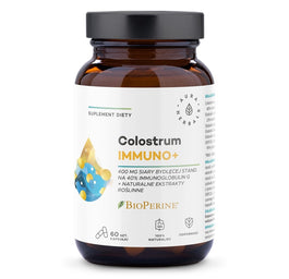 Aura Herbals Colostrum Immuno + BioPerine suplement diety 60 kapsułek