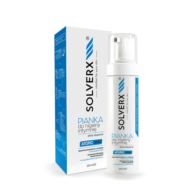 SOLVERX Atopic Skin pianka do higieny intymnej skóra atopowa 200ml