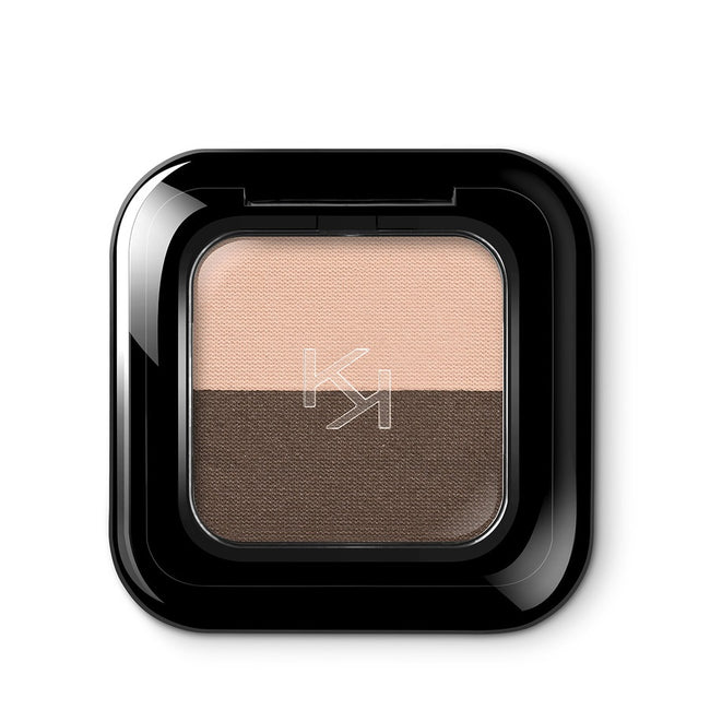 KIKO Milano Bright Duo Eyeshadow podwójny cień do powiek 02 Warm Beige/Dark Brown 2.5g