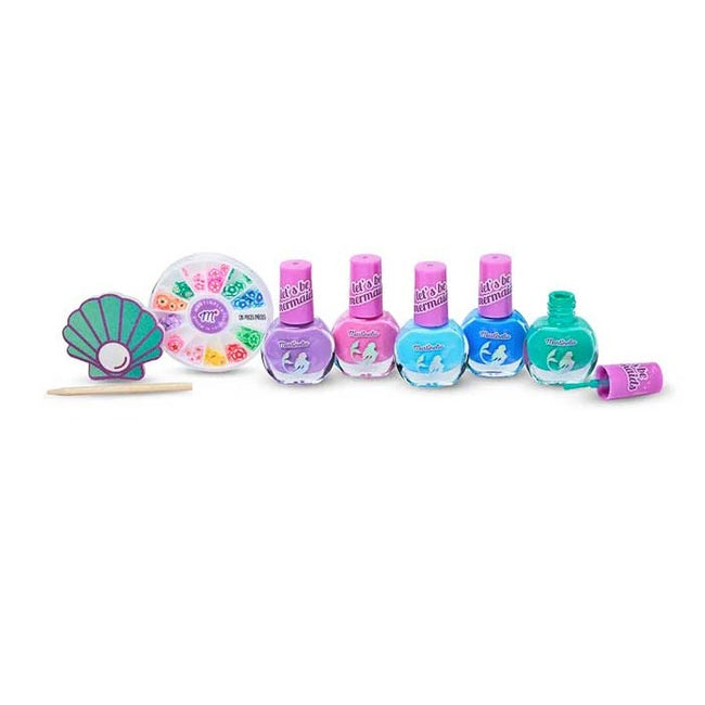 Martinelia Let's Be Mermaids Nails Desing Kit zestaw lakier do paznokci 5x4ml + ozdoby do paznokci + pilniczek + patyczek do paznokci