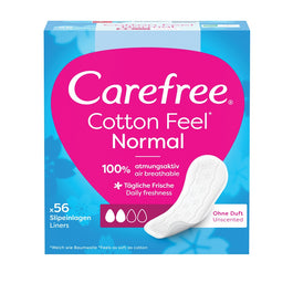 Carefree Cotton Feel wkładki higieniczne nieperfumowane Normal 56szt