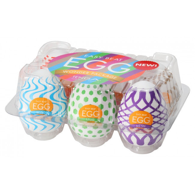 TENGA 6 Styles Easy Beat Egg Wonder Package zestaw 6 jednorazowych masturbatorów w kształcie jajka