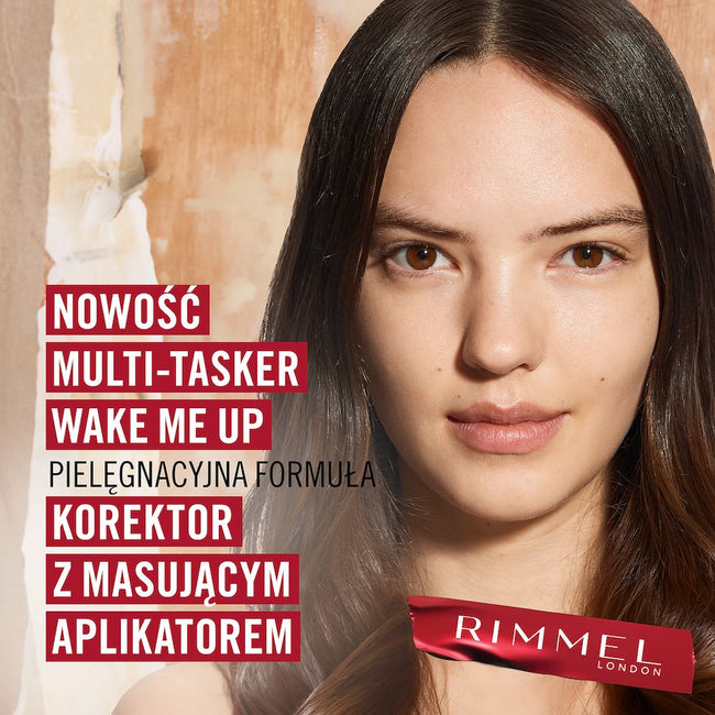 Rimmel Multi-Tasker Wake Me Up rozświetlający korektor z masującym aplikatorem 025 Rose Ivory 20ml