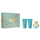 Versace Dylan Turquoise Pour Femme zestaw woda toaletowa spray 50ml + żel do ciała 50ml + żel pod prysznic 50ml