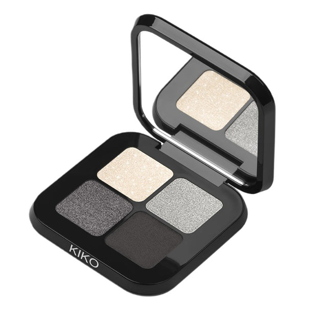 KIKO Milano Bright Quartet Eyeshadow Palette paleta czterech cieni do powiek 04 Smokey Eyes Profusion 3.5g