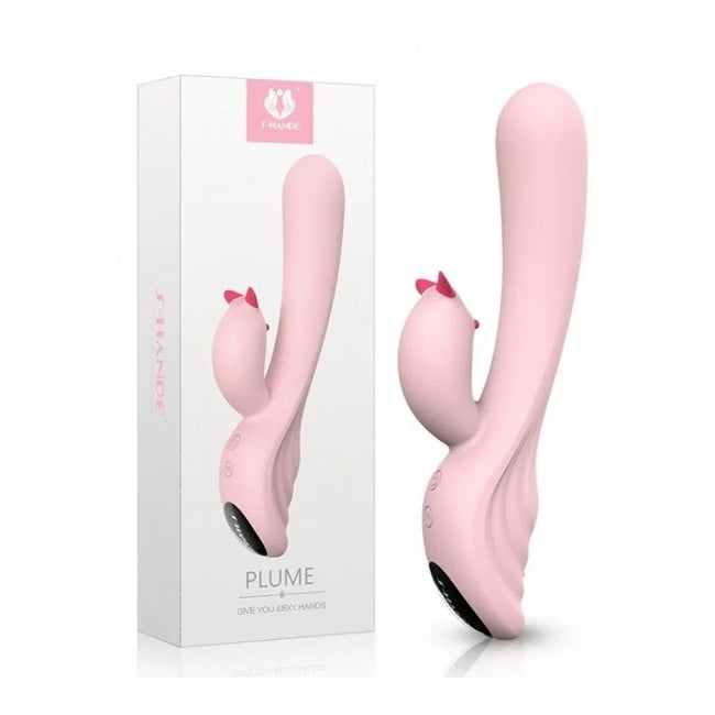 S-HANDE Plume wibrator typu króliczek z 9 trybami wibracji Light Pink