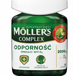 Möller's Complex Odporność Omega-3 + D3 suplement diety 60 kapsułek