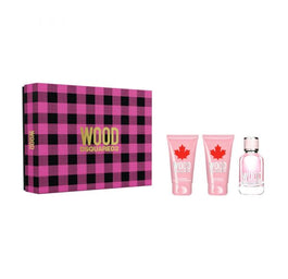 Dsquared2 Wood Pour Femme zestaw woda toaletowa spray 50ml + balsam do ciała 50ml + żel pod prysznic 50ml