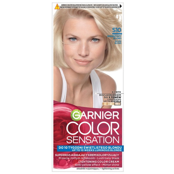 Garnier Color Sensation krem koloryzujący do włosów S10 Srebrzysty Blond