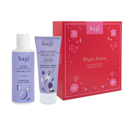 Hagi Plum Alone zestaw balsam do ciała 75ml + żel do mycia ciała 150ml