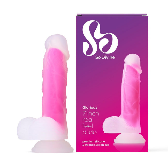 So Divine Glorious Real Feel Dildo realistyczne dildo z przyssawką Pink