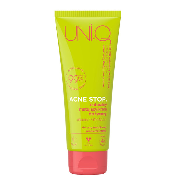 UNI.Q Acne Stop. naturalny krem do twarzy matujący 75ml