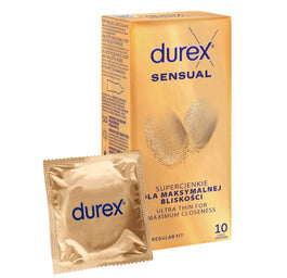 Durex Sensual super cienkie prezerwatywy lateksowe 10szt