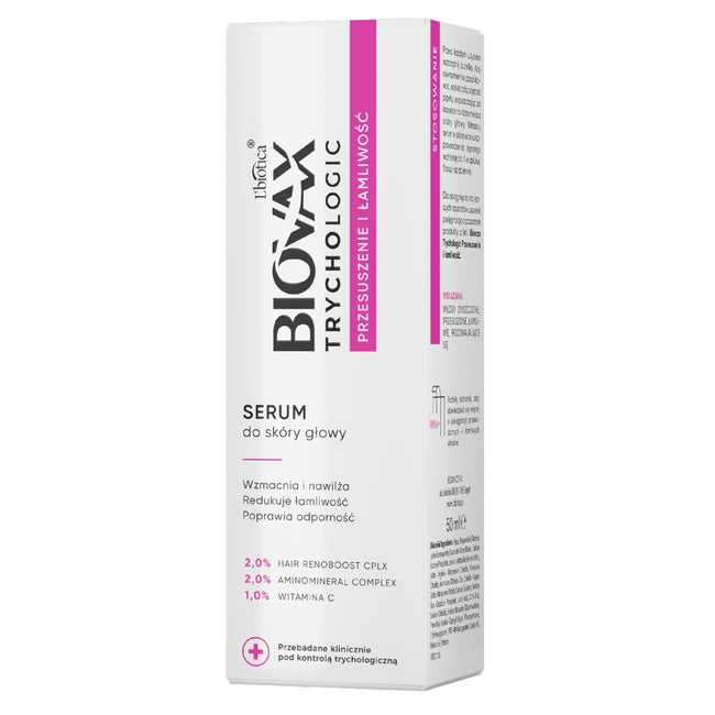 BIOVAX Trychologic Przesuszenie i Łamliwość serum do skóry głowy 50ml