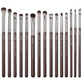 JESSUP Brown Makeup Brushes zestaw pędzli do makijażu oczu T499 15szt.