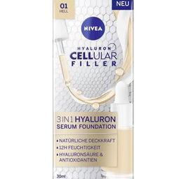 Nivea Cellular Filler 3in1 Hyaluron Serum Foundation podkład do twarzy 01 Hell 30ml