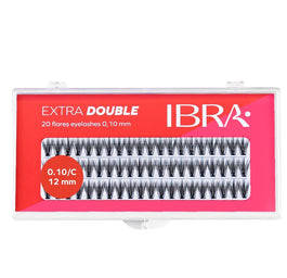 Ibra Kępki sztucznych rzęs Extra Double Knot-Free C 0.10-12mm