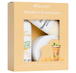 Nacomi Mandarin & Iced Yuzu zestaw żel pod prysznic 300ml + masło do ciała 100ml + rękawica do kąpieli