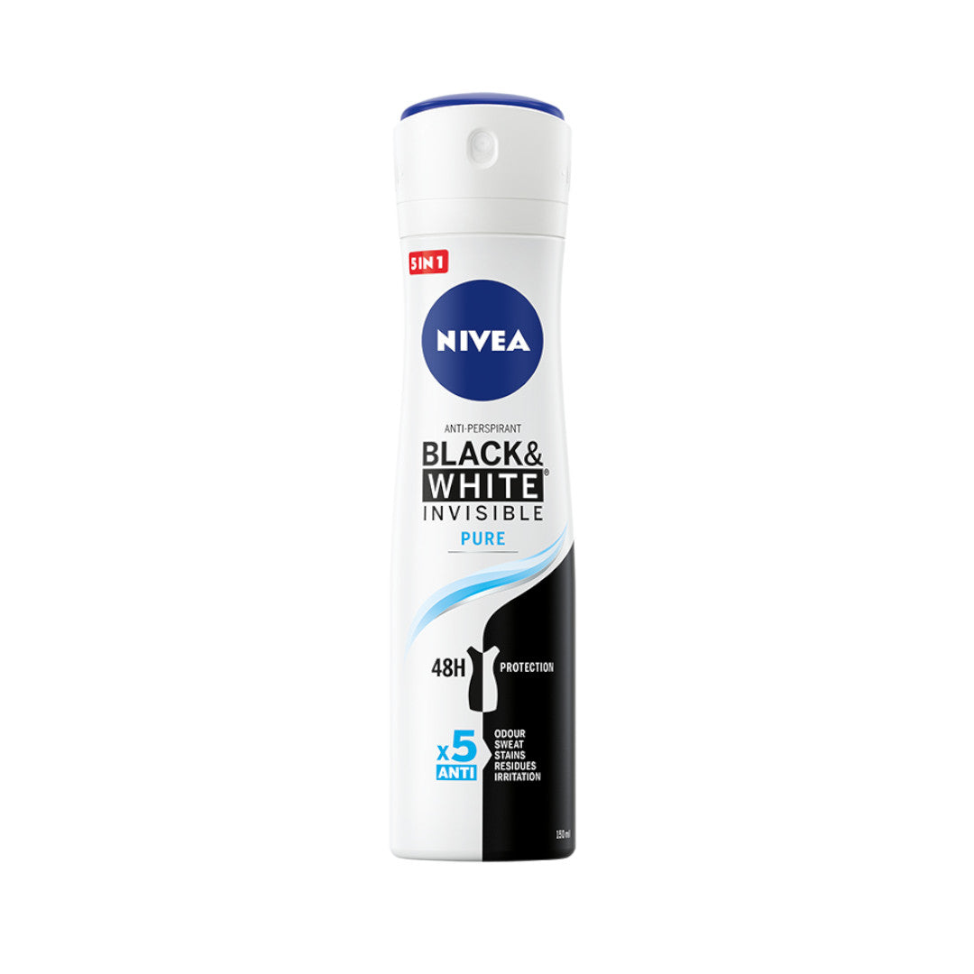 nivea black & white invisible pure antyperspirant w sprayu 150 ml   