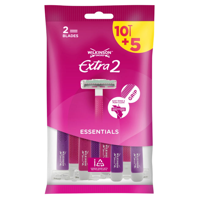 Wilkinson Extra2 Essentials jednorazowe maszynki do golenia dla kobiet 15szt