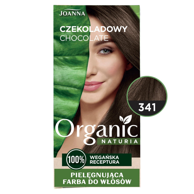 Joanna Naturia Organic pielęgnująca farba do włosów 341 Czekoladowy