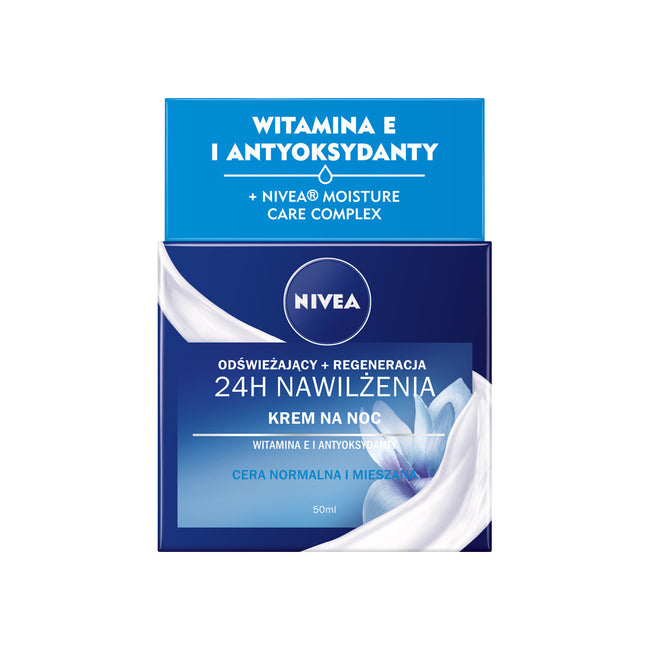 Nivea 24H Nawilżenia Odświeżający + Regeneracja regenerujący krem na noc 50ml