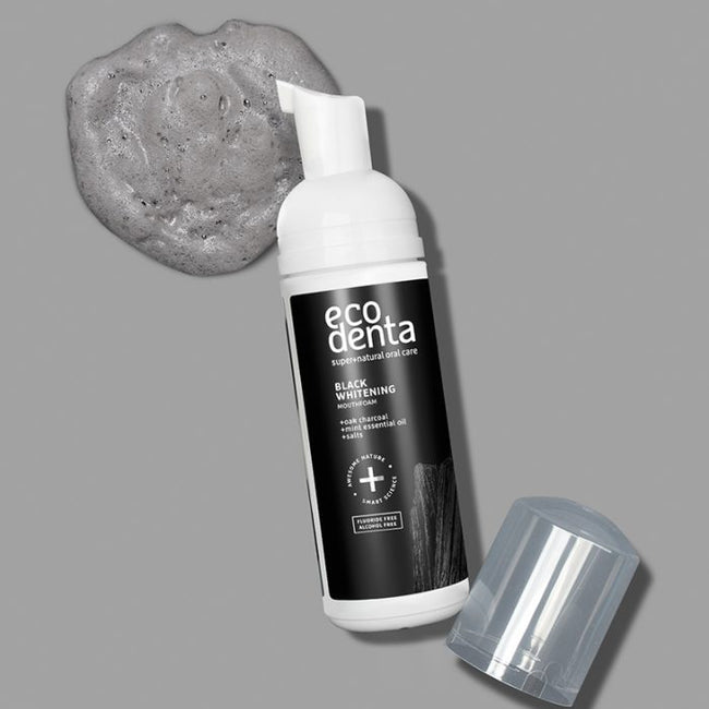 Ecodenta Black Whitening Mouthfoam wybielająca pianka do płukania jamy ustnej 150ml