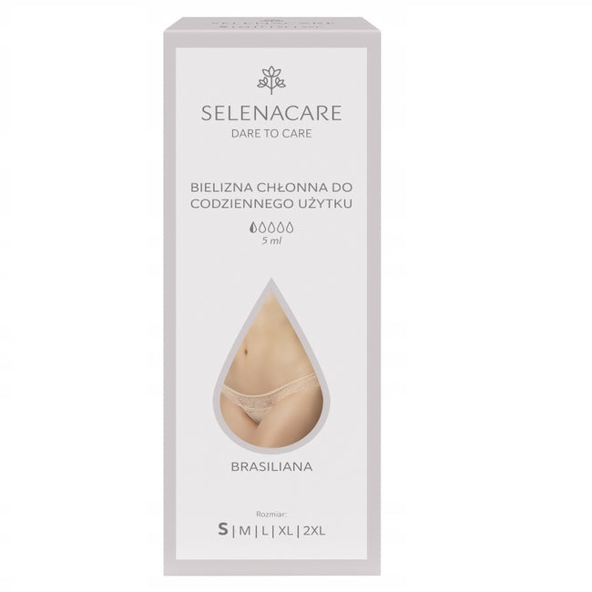 SELENACARE Braziliana bielizna chłonna do codziennego użytku Beżowa S 5ml