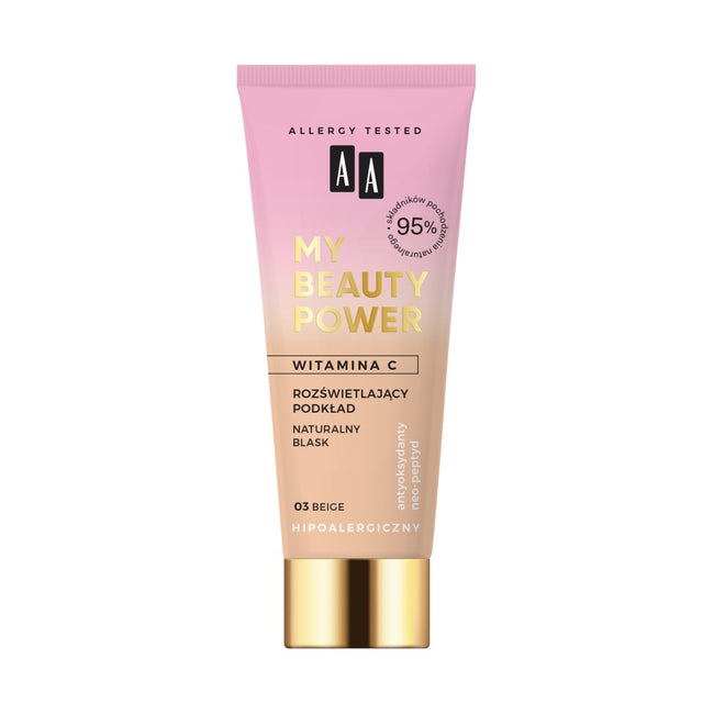 AA My Beauty Power rozświetlający podkład 03 Beige 30ml