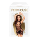 Penthouse Eye-Catcher Mini Dress sukienka z wysokim dekoltem i detalami w kratkę Black XL