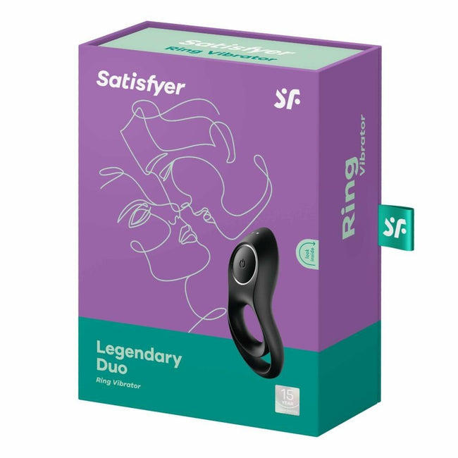 Satisfyer Legendary Duo Ring Vibrator wibrujący pierścień na penisa Black