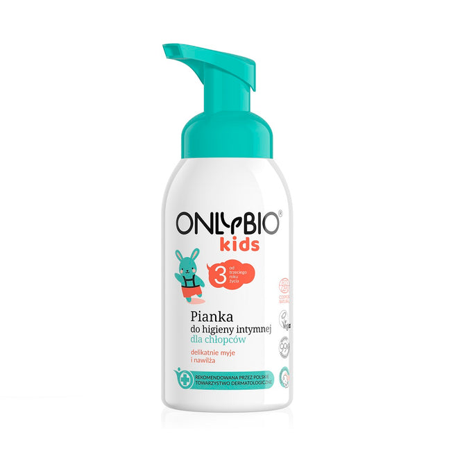 OnlyBio Kids pianka do higieny intymnej dla chłopców od 3. roku życia 300ml